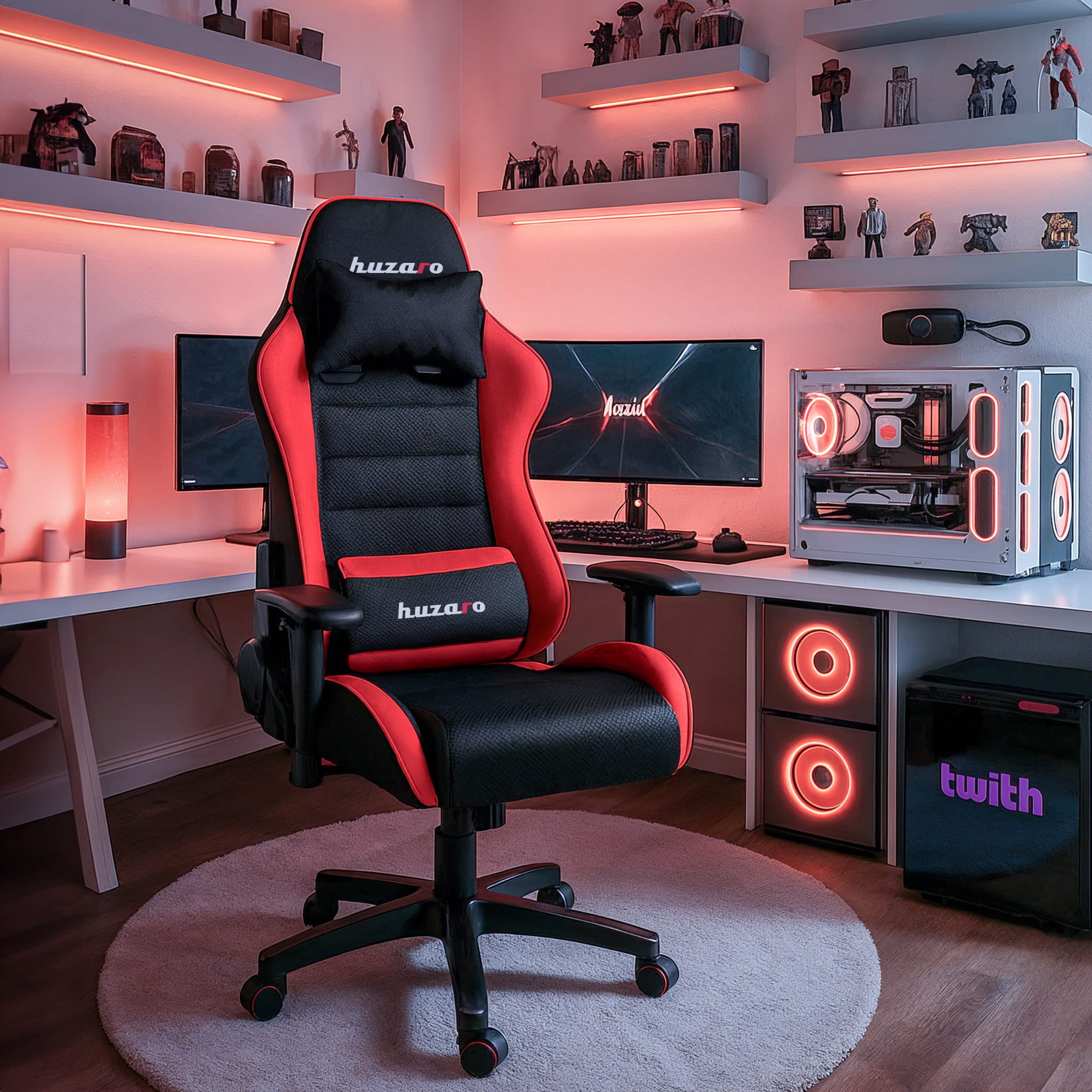 Herní židle HUZARO RANGER 6.0 Red Mesh pro děti 