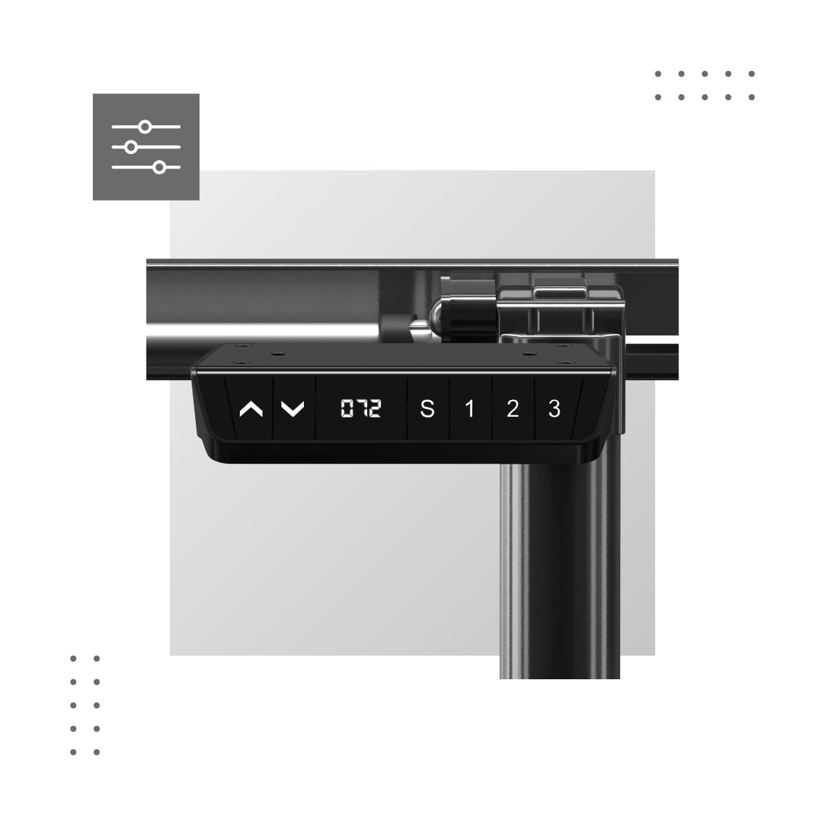 Rám elektrického stolu MARK ADLER Xeno 4.1 Black 