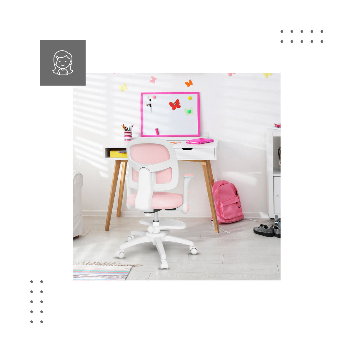 Ergonomická otočná židle pro děti