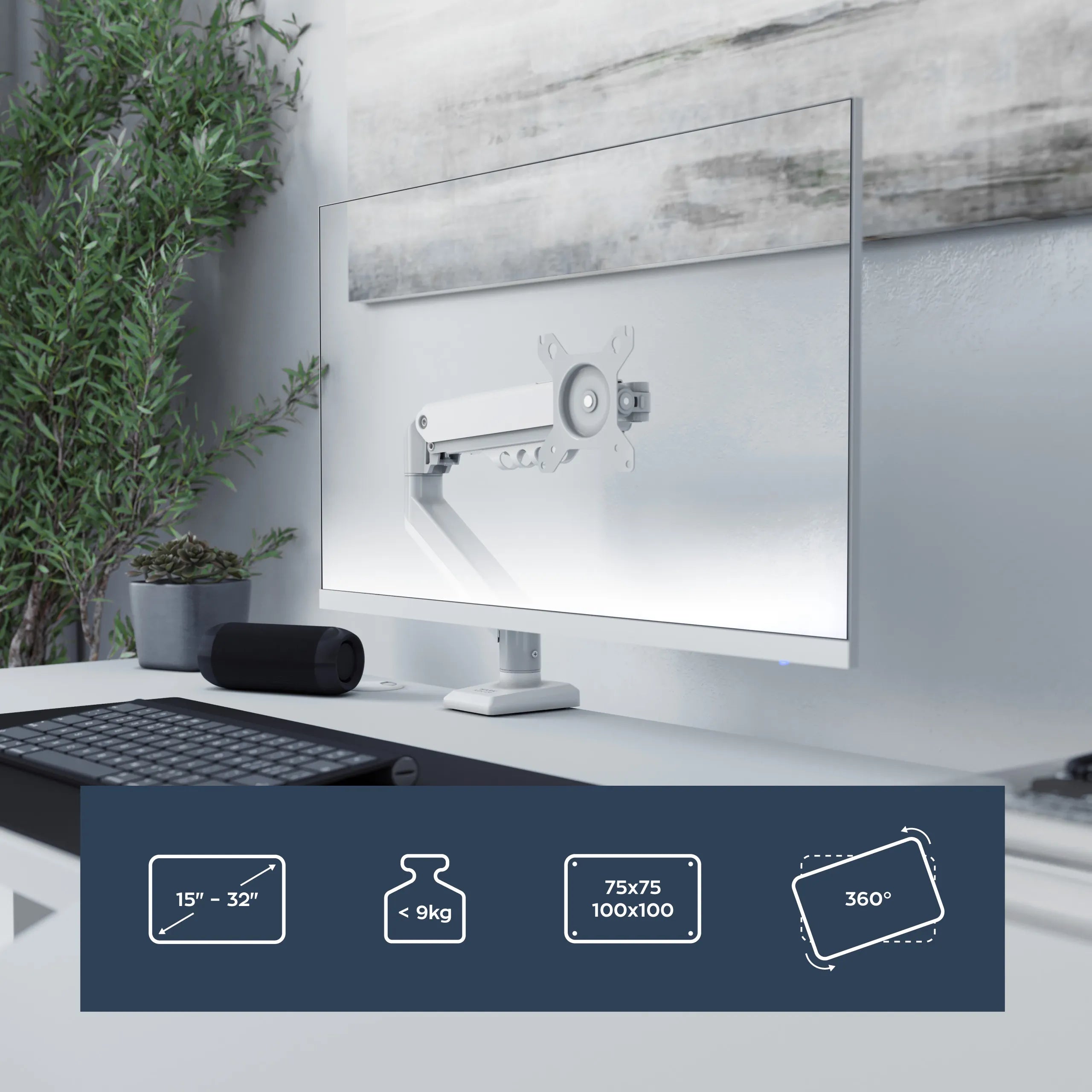 Držák stolního monitoru - pro ploché a zakřivené monitory