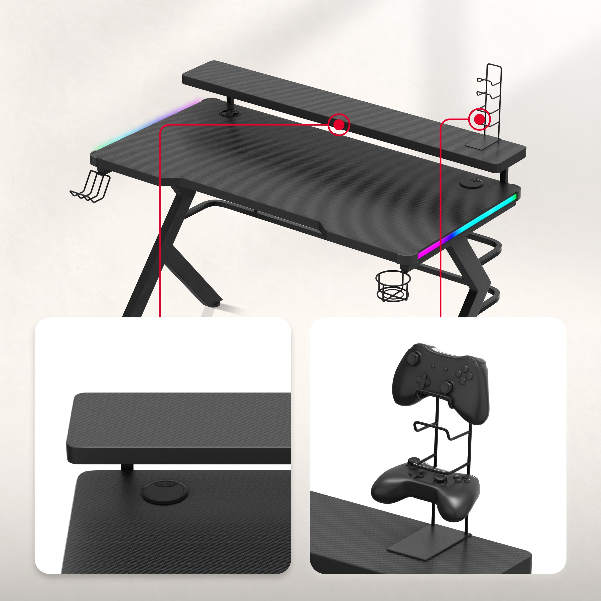 Stojan na monitor a držák podložky