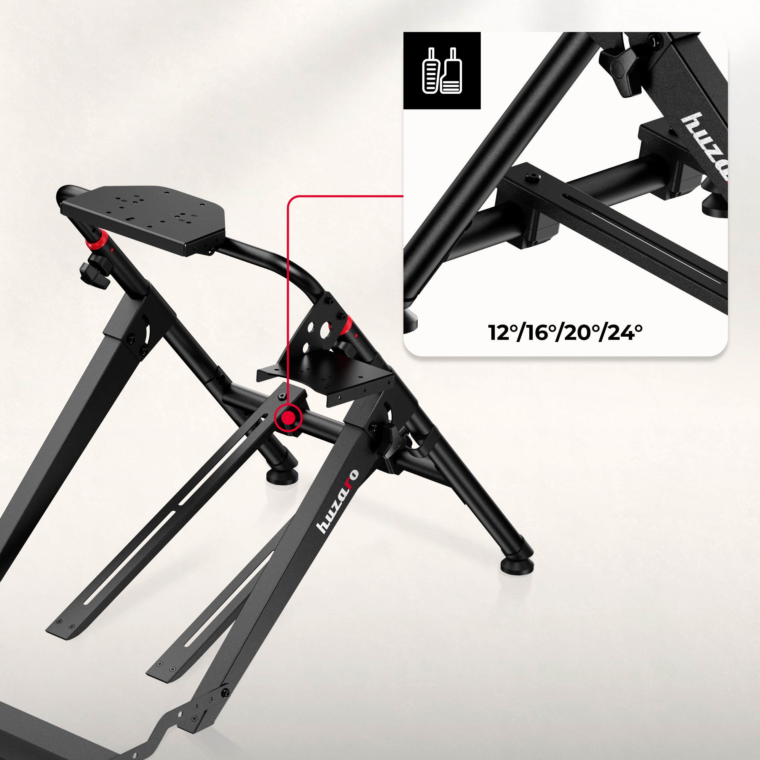 Pedálová deska s nastavitelným úhlem sklonu