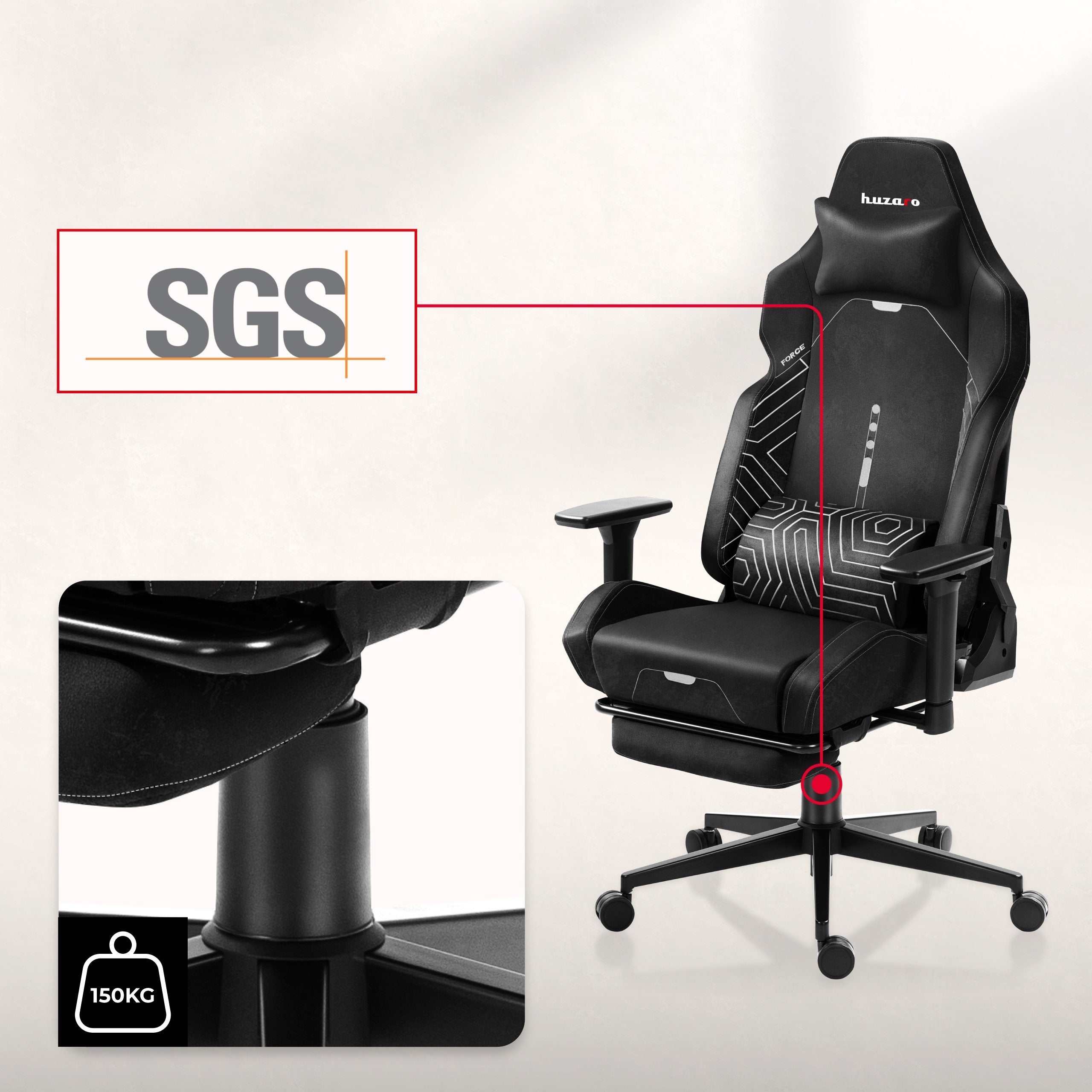 Zesílená ocelová základna pro stabilitu