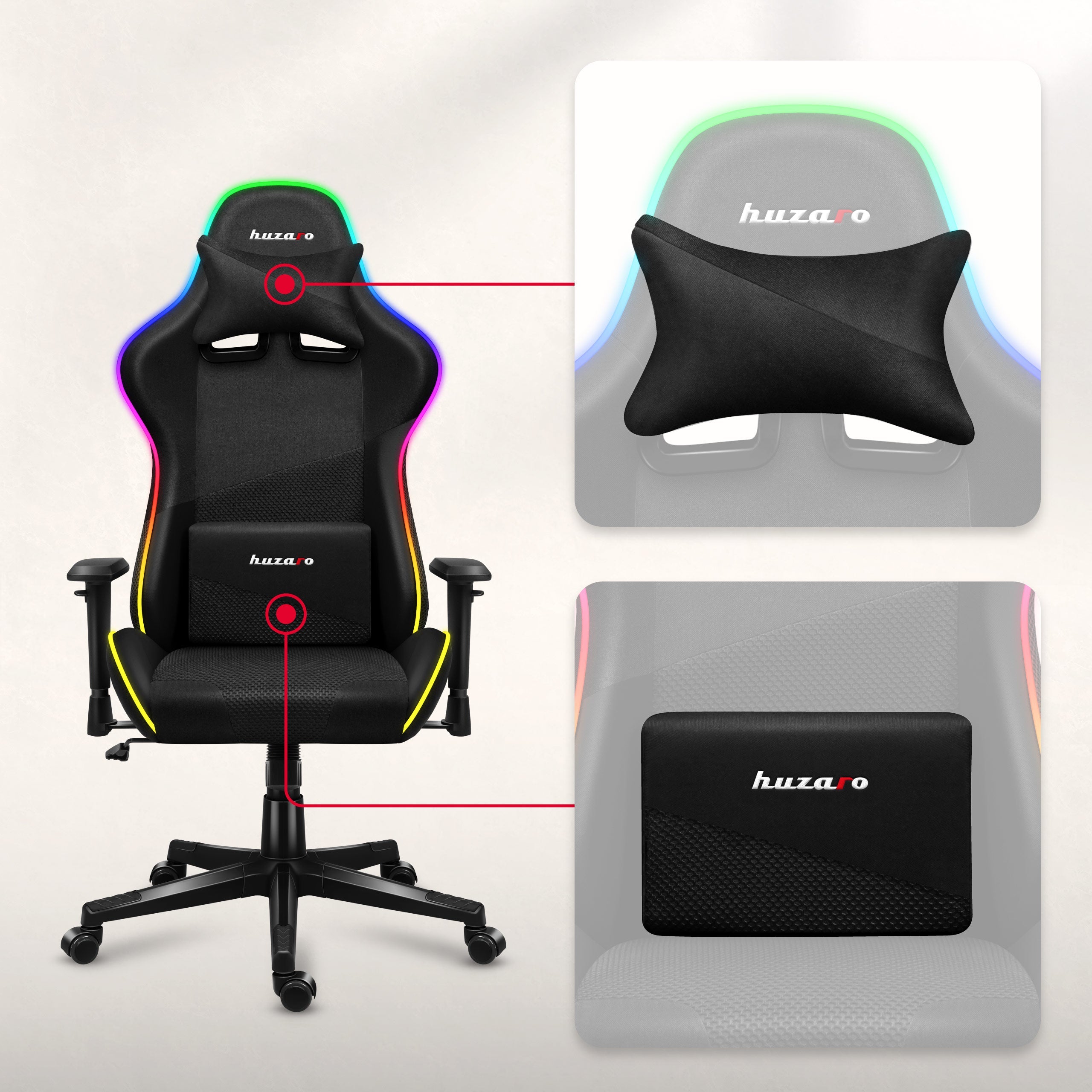 Polstrování krčních svalů a podpora páteře