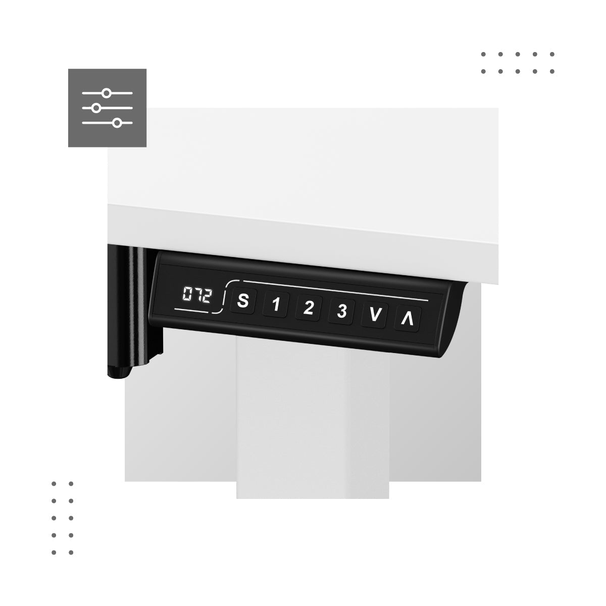 Ruční ovládací panel s pamětí nastavení