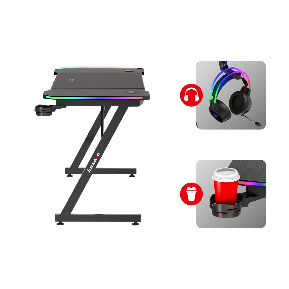 Držáky na sluchátka a poháry