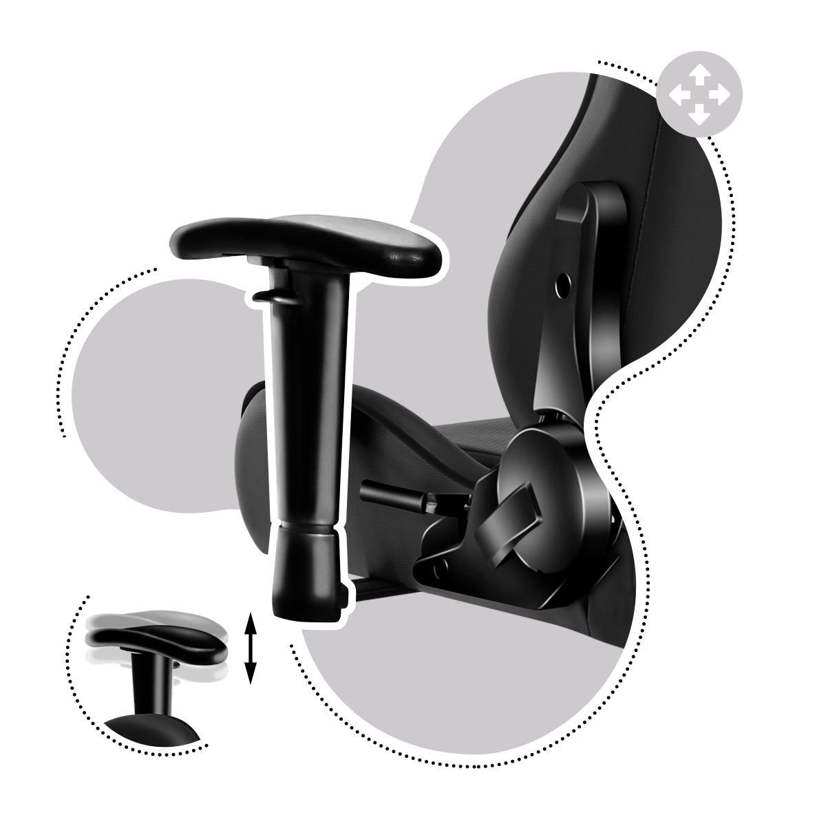 Nastavitelné, protiskluzové, měkké područky