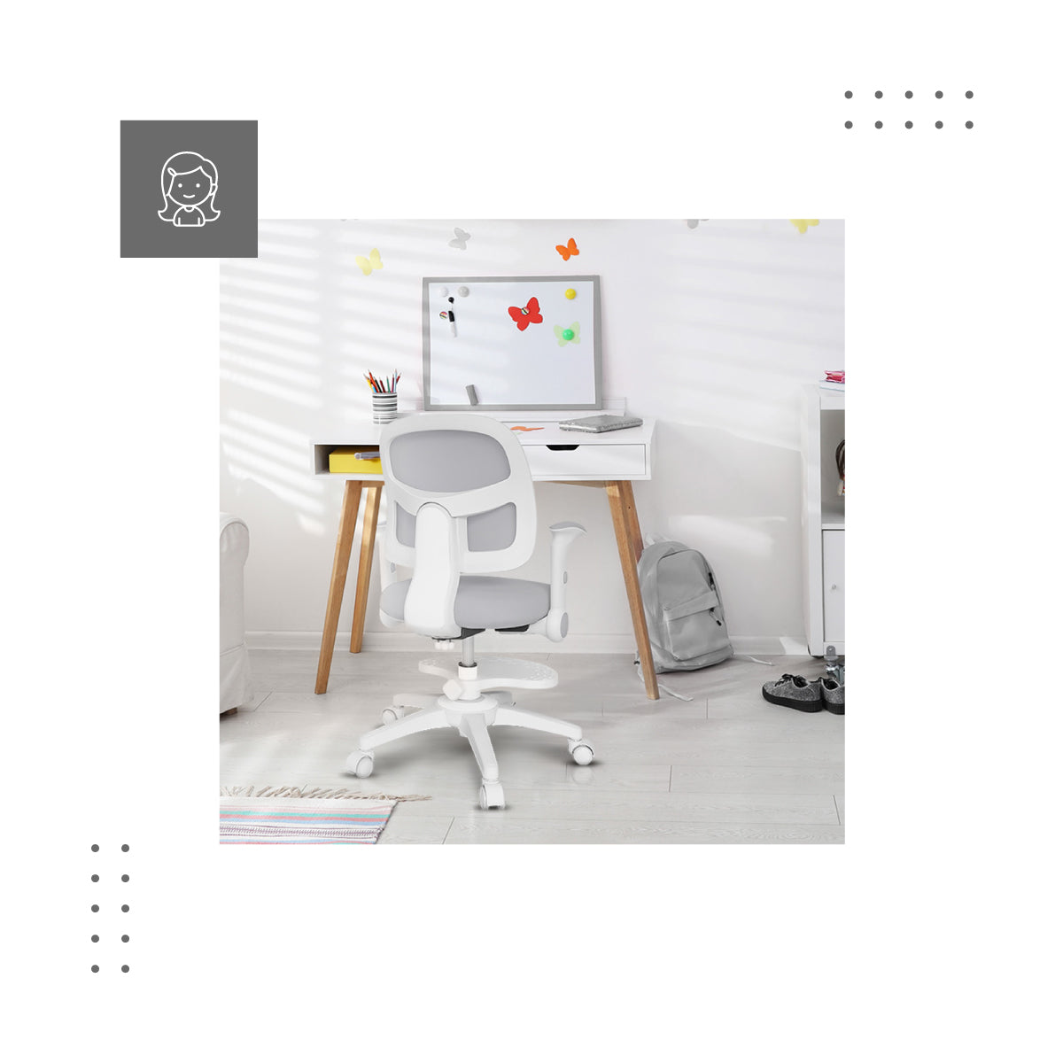 Ergonomická otočná židle pro děti