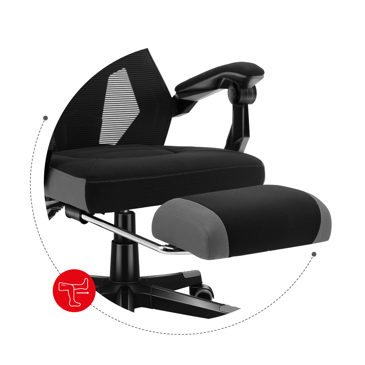 Funkce FootRest – pohodlná opěrka nohou