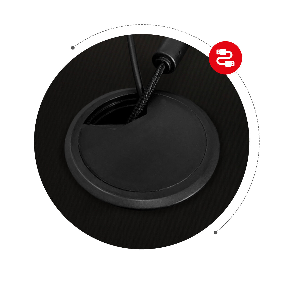 Centrálně umístěný kabelový vstup