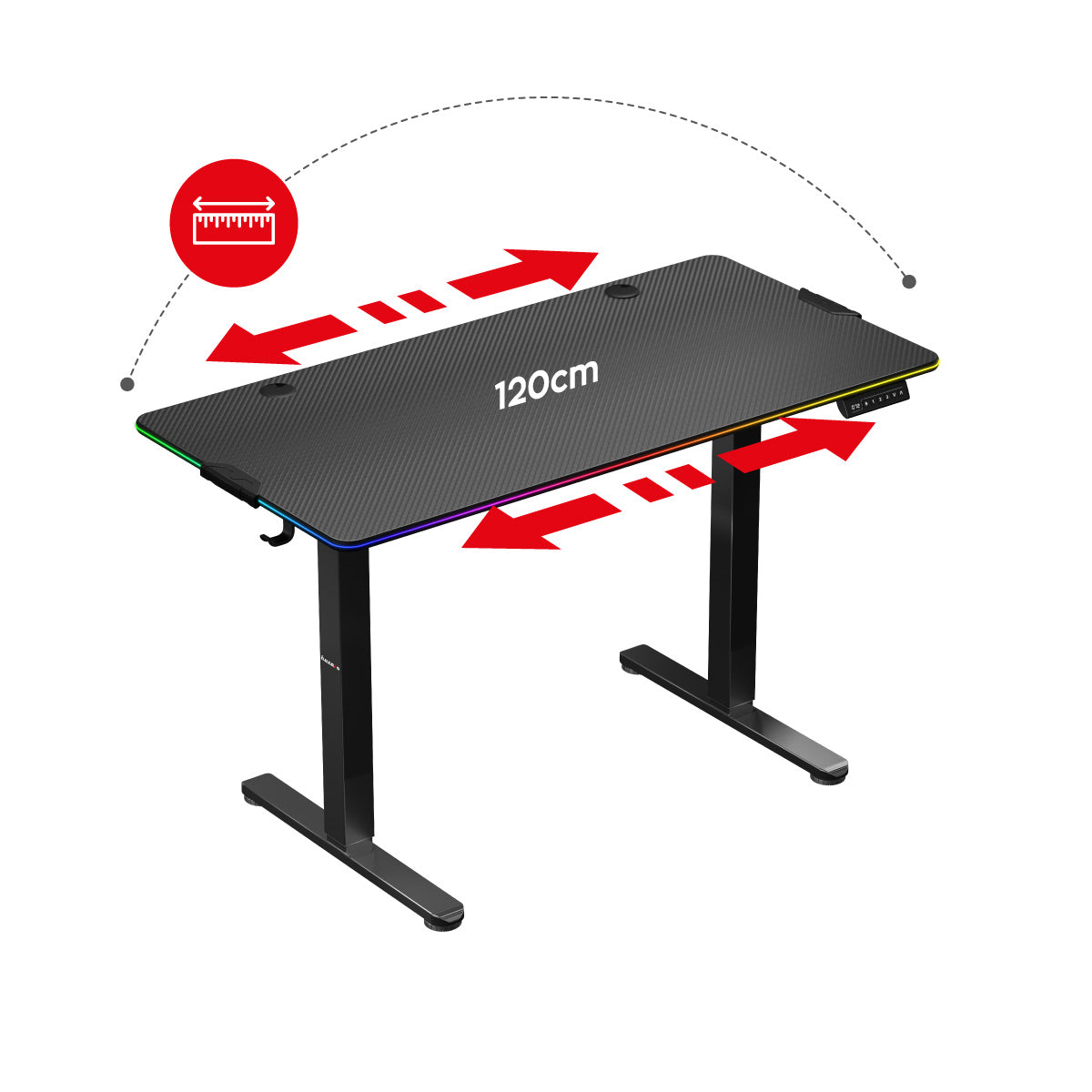 Hero 8,2 RGB ergonomický nastavitelný stůl