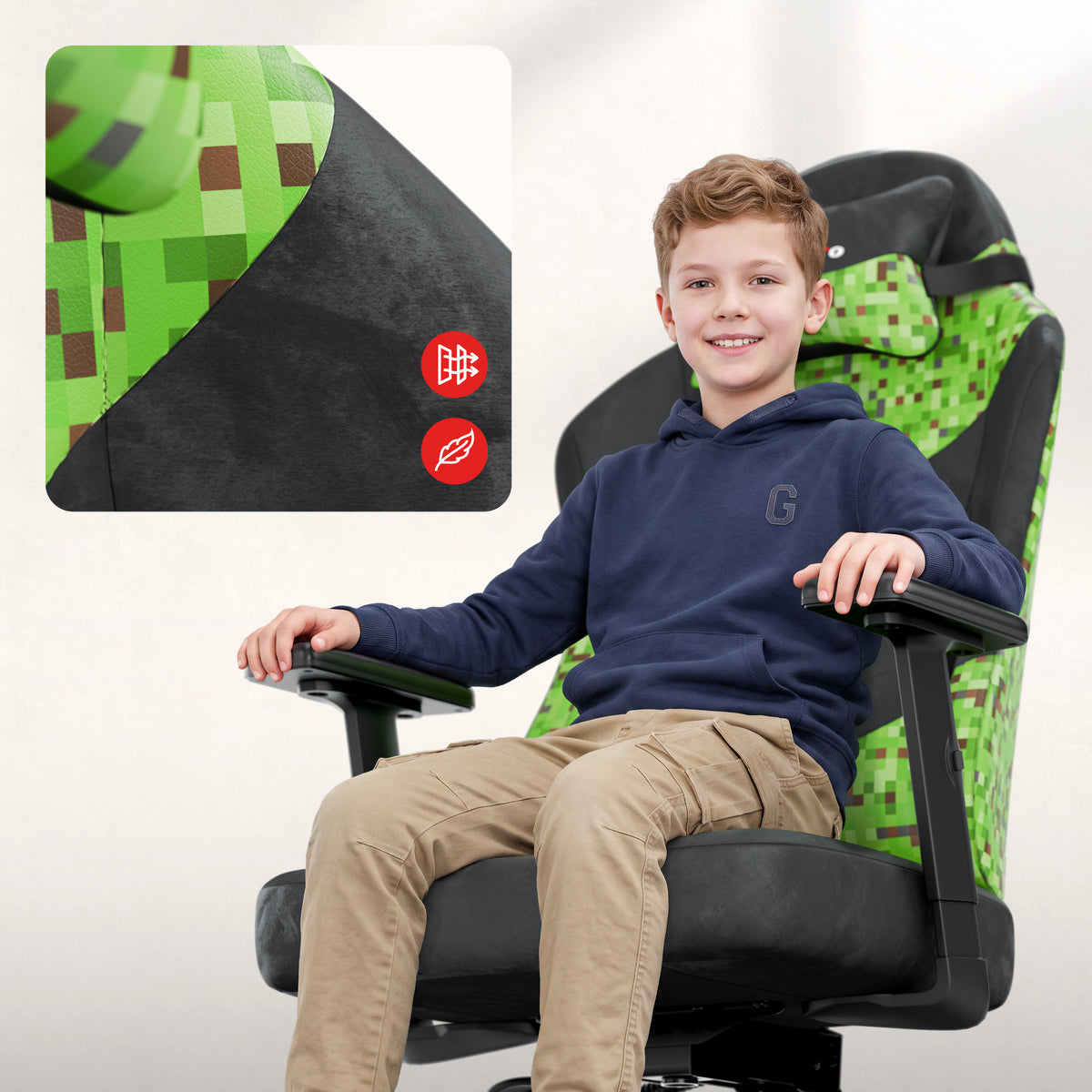 Herní židle pro teenagery Huzaro Ranger 5.7 Black Pixel