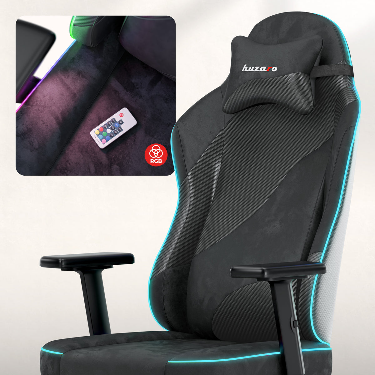 Herní židle pro teenagery Huzaro Ranger 5.7 RGB Black