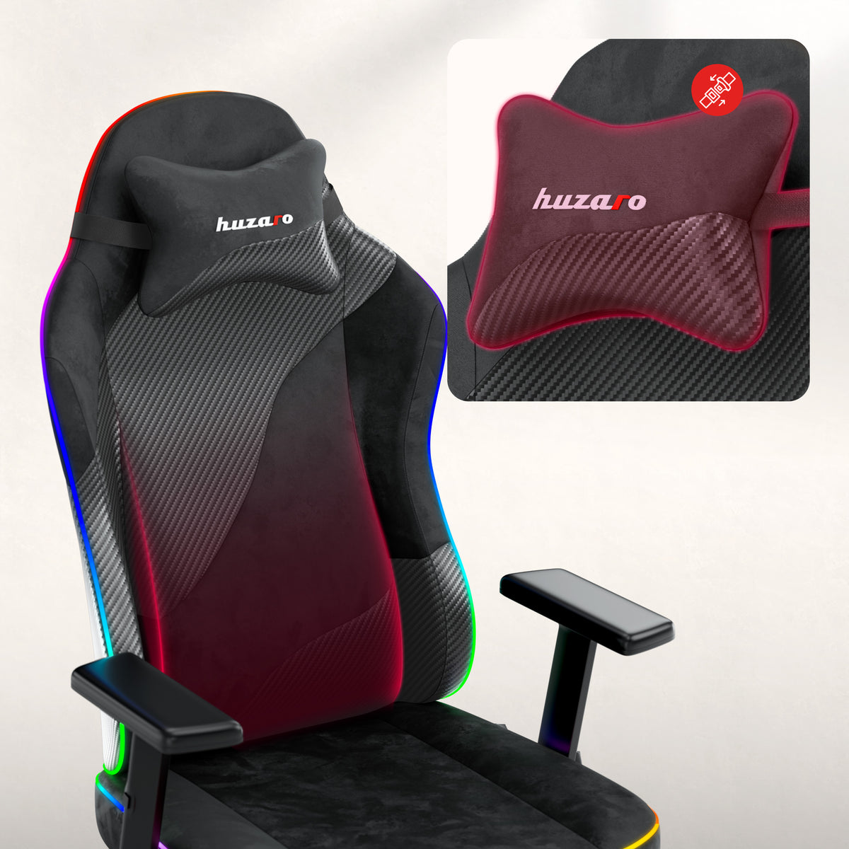 Herní židle pro teenagery Huzaro Ranger 5.7 RGB Black