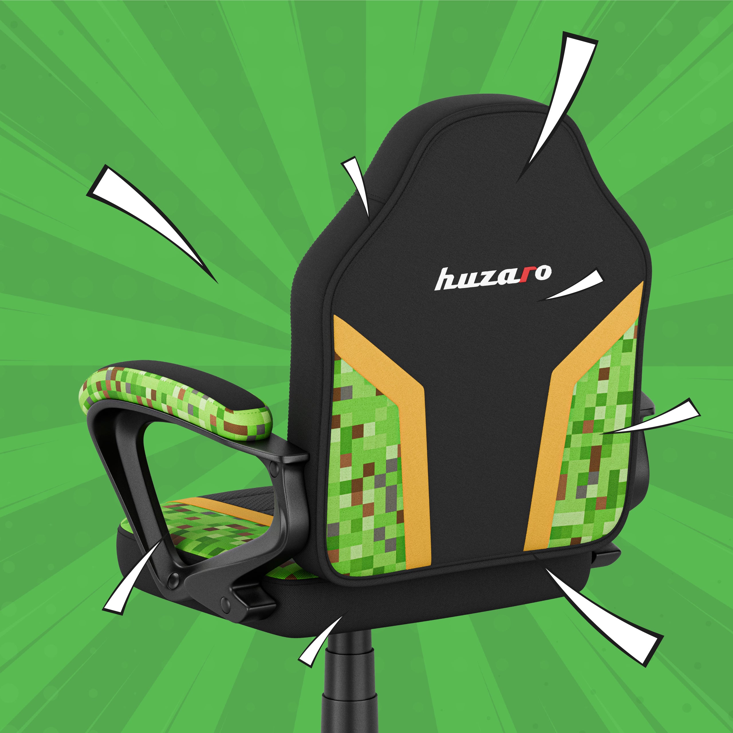 Herní židle Huzaro RANGER 1.0 Pixel Mesh pro děti 