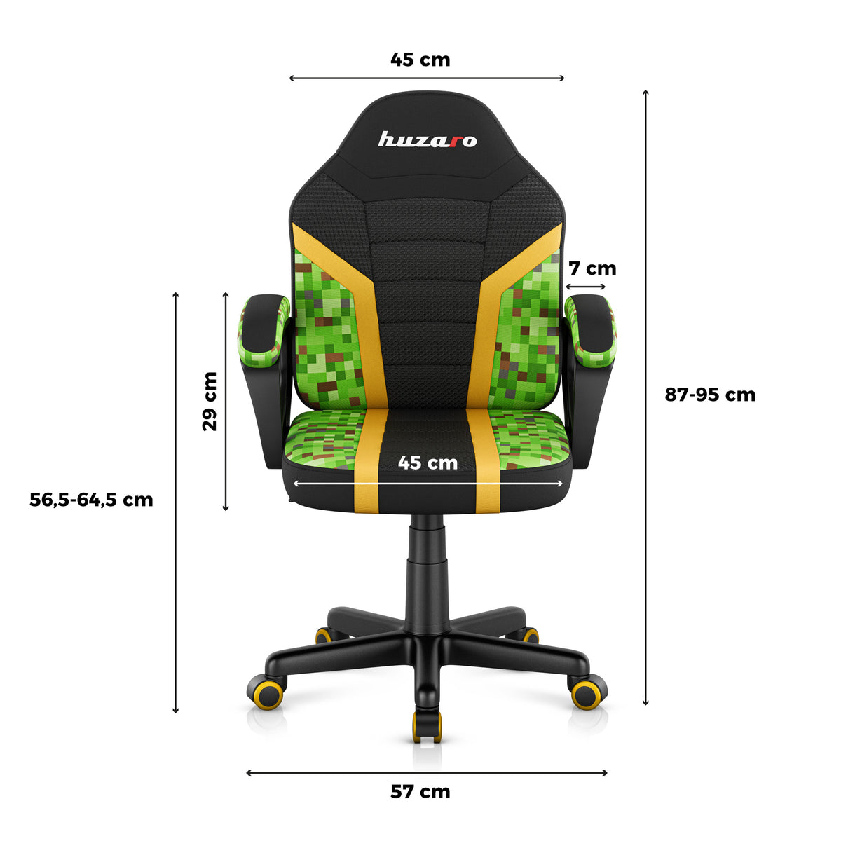 Herní židle Huzaro RANGER 1.0 Pixel Mesh pro děti 