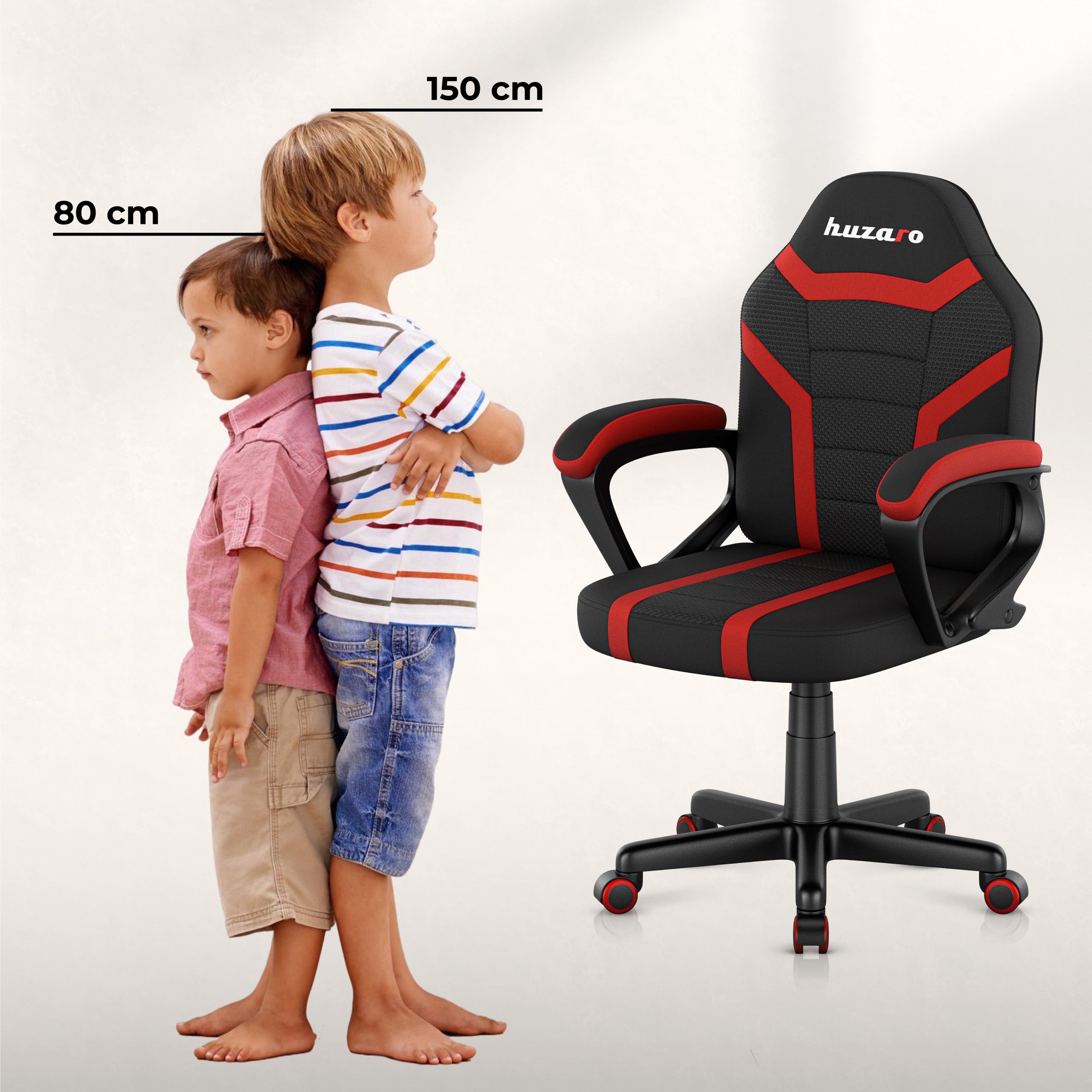 Herní židle HUZARO RANGER 1.0 Red Mesh pro děti 