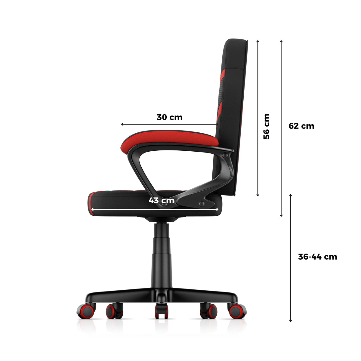 Herní židle HUZARO RANGER 1.0 Red Mesh pro děti 