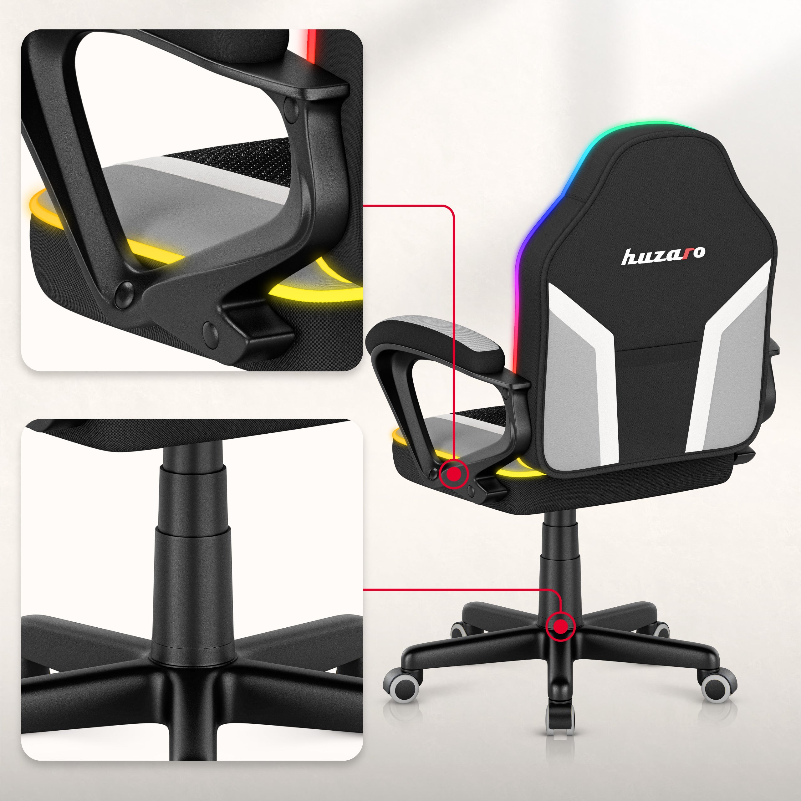 Herní židle Huzaro Ranger 1.0 RGB pro děti 