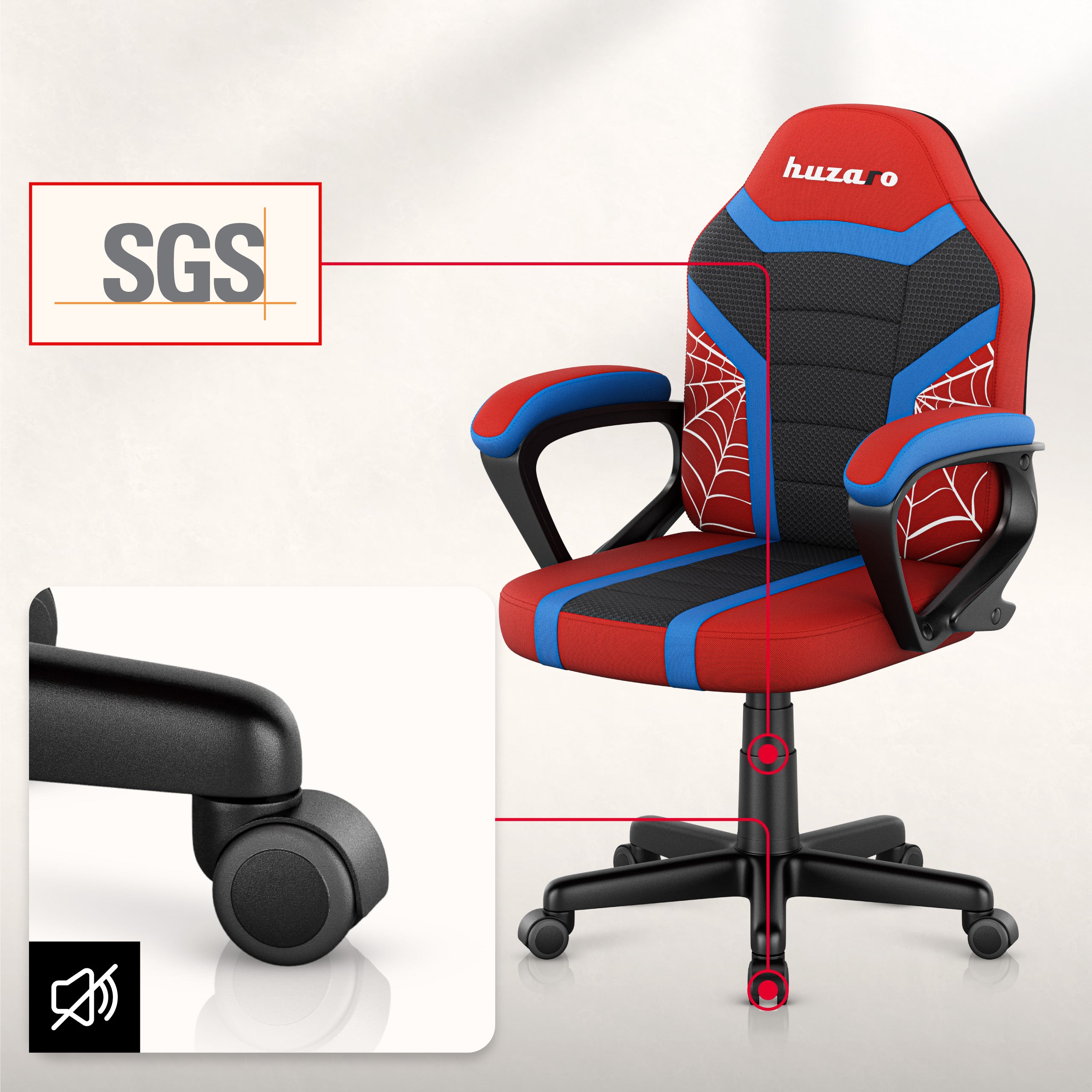 Herní židle Huzaro Ranger 1.0 Spider Mesh pro děti 