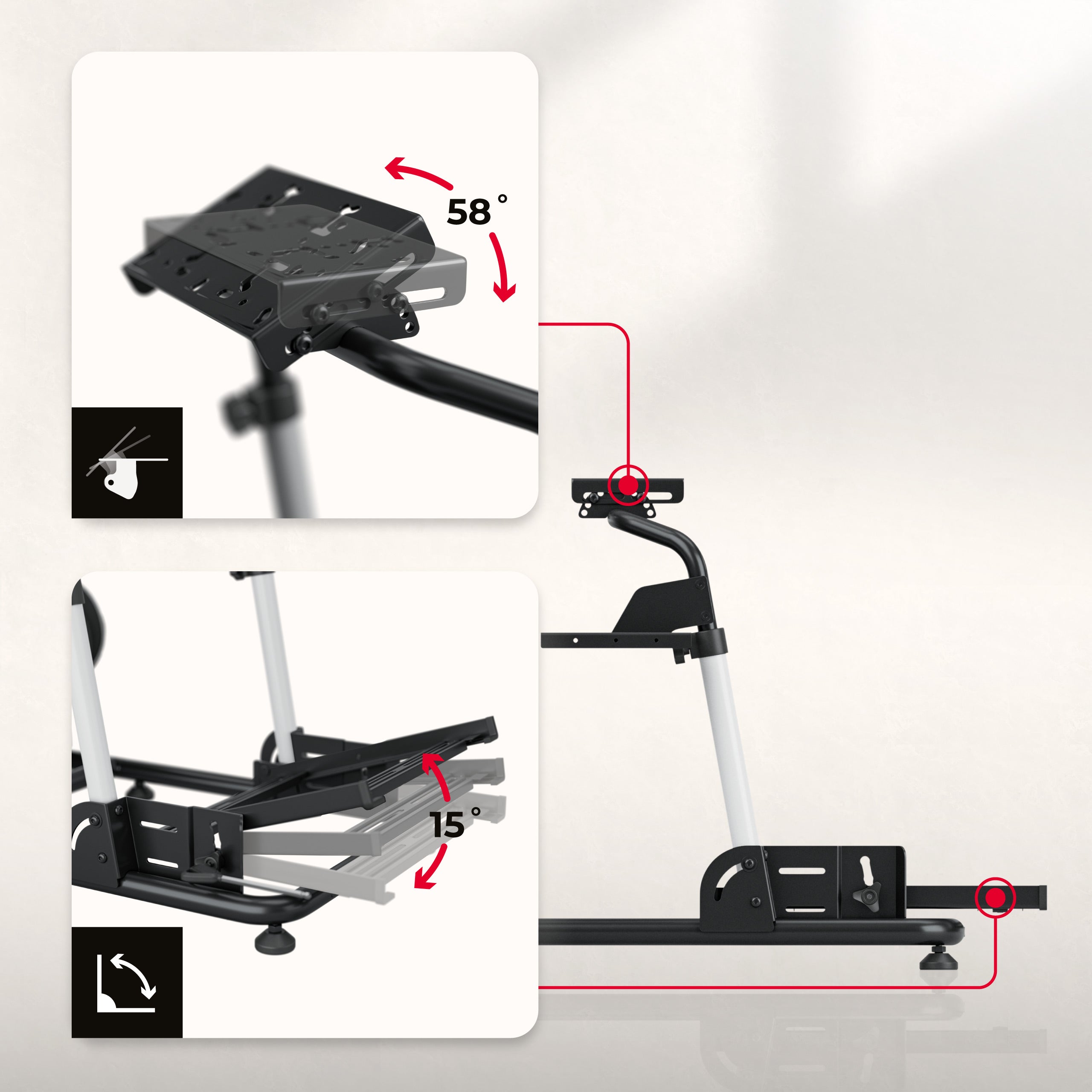Závodní kokpit Huzaro Speed 5.5 sim racing
