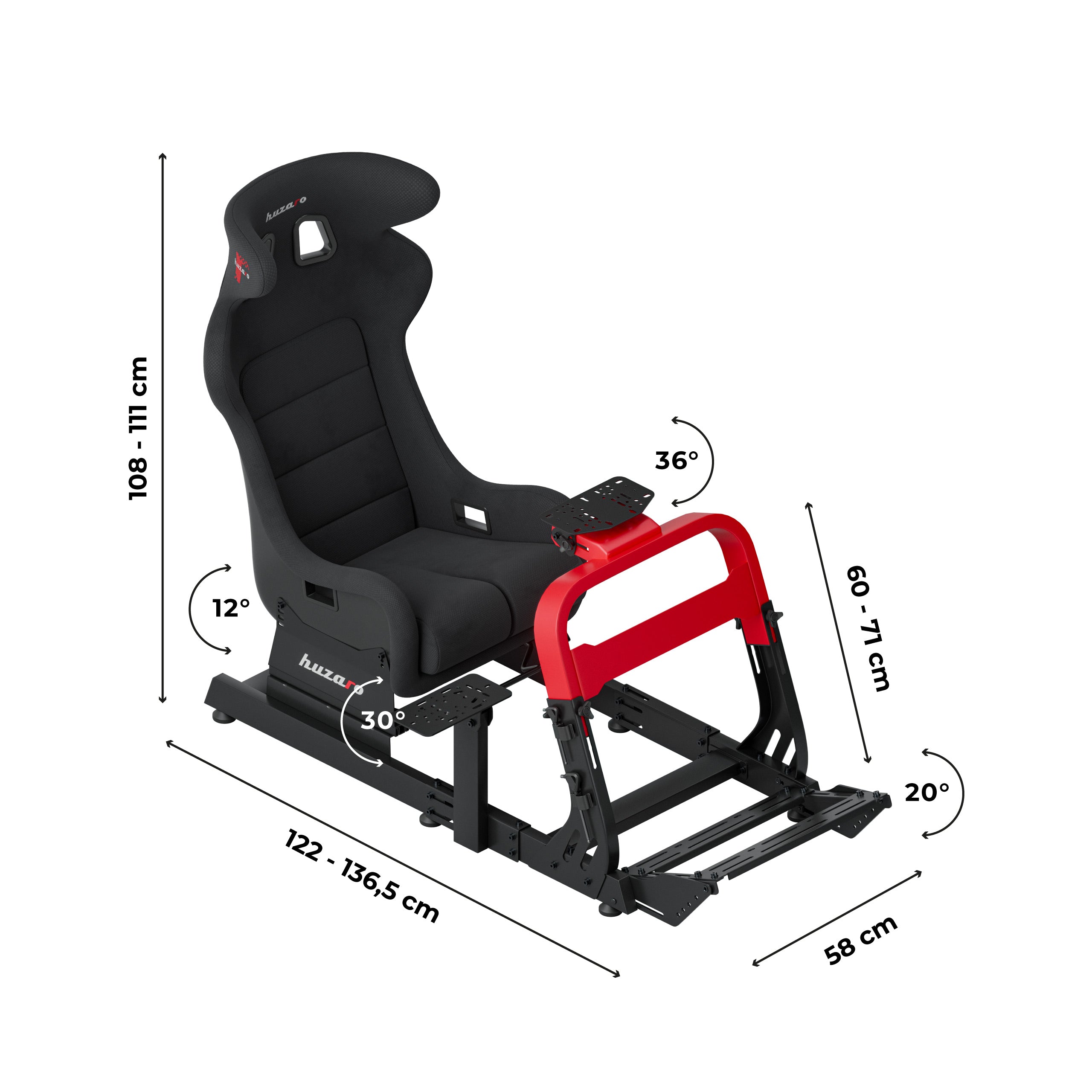 Závodní kokpit Huzaro Speed 8.3 pro sim racing