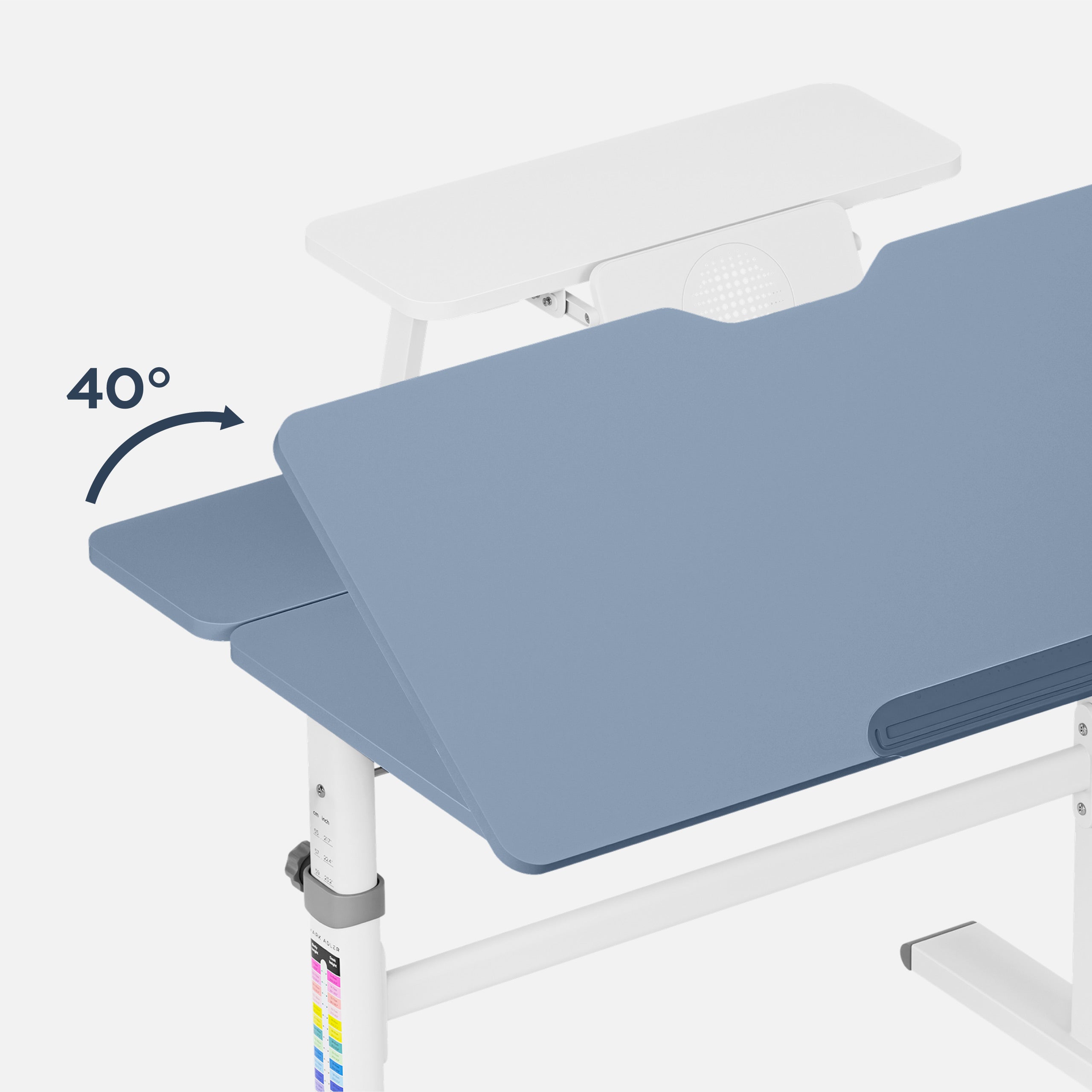 Nastavitelný dětský psací stůl Mark Adler Study 3.7 Grey 90 cm