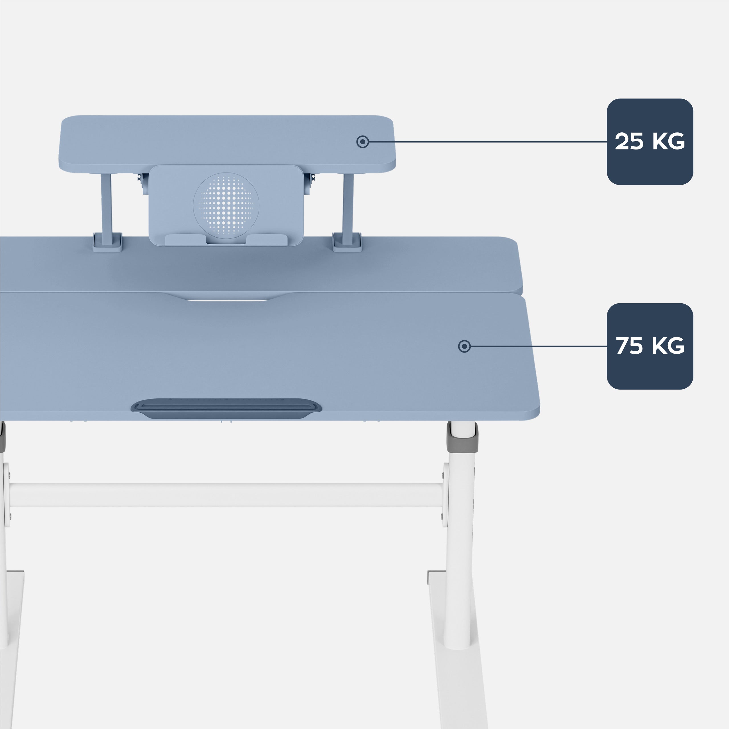Nastavitelný dětský psací stůl Mark Adler Study 3.7 Grey 90 cm