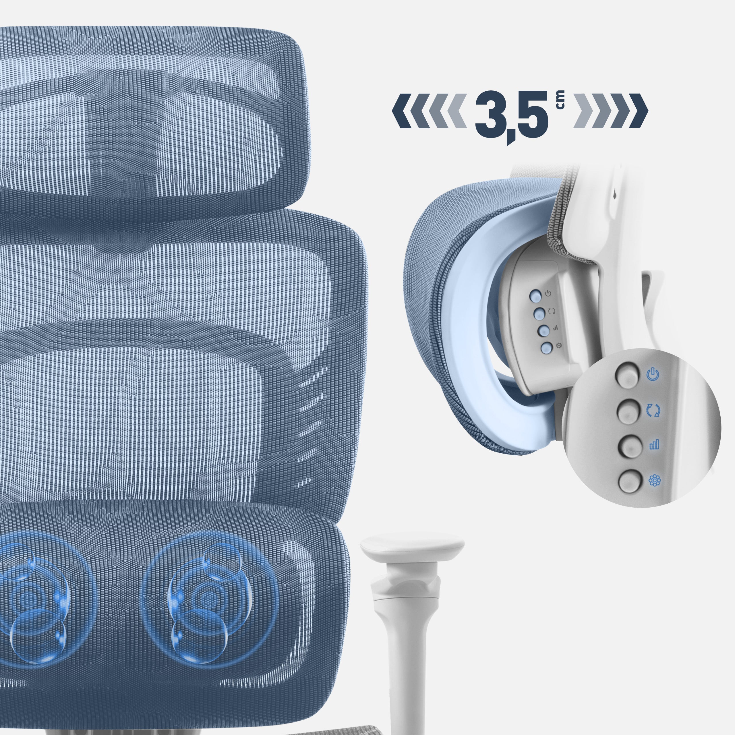 Kancelářské křeslo s masáží Mark Adler Visioner 8.3 Grey